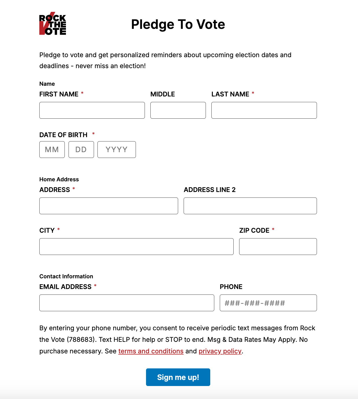 Tech for Civic Engagement - Rock the Vote